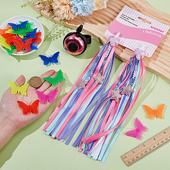 Украшения для велосипеда из искусственной кожи и полиэстера с кисточками&nbsp;AJEW-AR0005-12