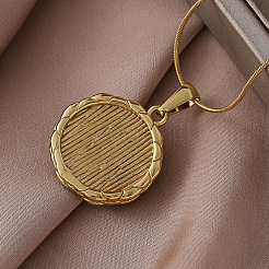 Женские ожерелья с подвеской в виде цветка из хирургической нержавеющей стали 316 с эмалью и имитацией жемчуга&nbsp;JA3265