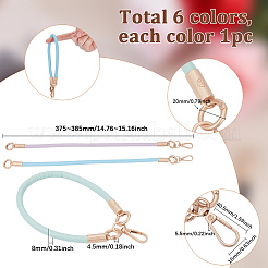 6 шт. 6-х цветные ремни для мобильных телефонов из искусственной кожи&nbsp;DIY-SC0028-55