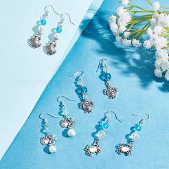Серьги в стиле синего океана наборы для самостоятельного изготовления&nbsp;DIY-SC0017-90