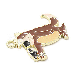 Подвески из эмалевого сплава с покрытием из легкого золота&nbsp;LS-ENAM-L041-06E