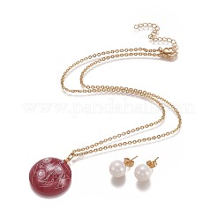Juegos de joyas de acero inoxidable 304&nbsp;SJEW-F209-C