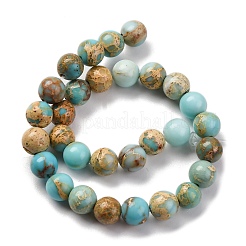 Gefärbte natürliche Regalit/Imperial Jaspis/Meeressediment Jaspis Perlen Stränge&nbsp;G-B124-C02-03