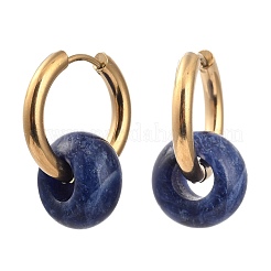 Orecchini a cerchio huggie in acciaio inossidabile 304&nbsp;EJEW-JE04260-01