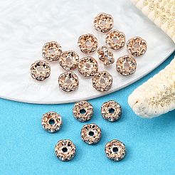 Латунные бусины разделители для поставки стразов&nbsp;X-RB-A014-L6mm-01RG-NF