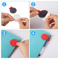 12 шт. двухцветный самоклеящийся держатель для ручки из искусственной кожи&nbsp;AJEW-TA0002-60