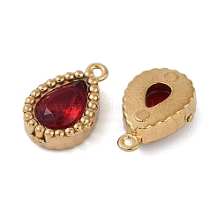 Ionenplattierung (IP) 304 Edelstahl Micro Pave Zirkonia Charms&nbsp;STAS-K256-20G-07