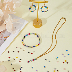 400 шт. 16-цветные немагнитные синтетические гематитовые бусины&nbsp;G-DC0001-46