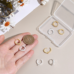 6 paire de boucles d'oreilles créoles en laiton&nbsp;KK-BBC0027-51A
