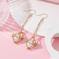 Латунные крючки с лотком&nbsp;EJEW-JE05394-01