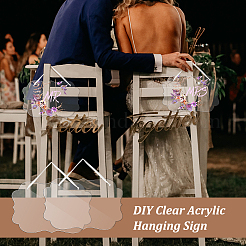 Волнистый прямоугольник акриловый пустой знак подвеска украшения&nbsp;DIY-GA0006-39