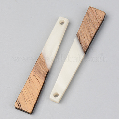 Pendentifs en résine opaque et bois de noyer&nbsp;RESI-S389-043A-C04