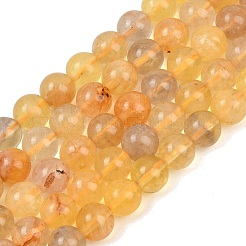 Естественный желтый флюорит бисер нитей&nbsp;G-K340-A03-10mm-02