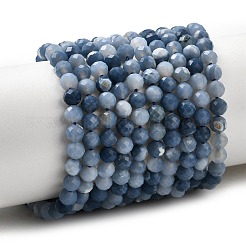Натуральные синие опаловые бусы&nbsp;G-P603-C-4mm-04