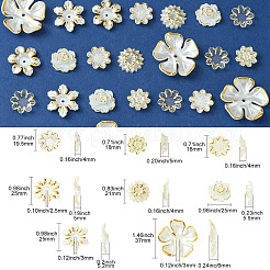 160 stücke 8 arten abs imitation shell blumen perlen kappen&nbsp;FIND-CJ0002-26