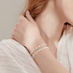 2 pièces 2 styles de perles de rocaille en verre ensembles de bracelets extensibles&nbsp;BJEW-SW001591