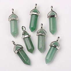 Pendentifs pointus en aventurine verte naturelle à double terminaison&nbsp;G-F295-04A