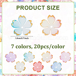 140шт 7 цвета акриловые колпачки для бусин&nbsp;OACR-ME0001-11