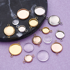 3 Farben 36 Stück 304 Edelstahl Cabochon Anschlussfassungen&nbsp;DIY-TA0003-52