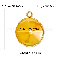 Cabochon-Fassungen für Anhänger aus Edelstahl 304&nbsp;PW-WG002AB-11