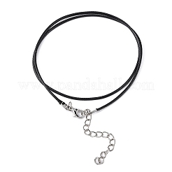 Fabrication de collier en corde de polyester ciré coréen&nbsp;X-NJEW-JN01558-01