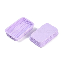 Cabochon in resina a forma di cestino in rattan&nbsp;RESI-Q014-07D