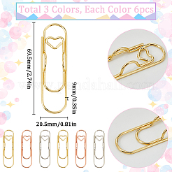 18 pieza de clips para bolígrafos de acero al carbono de 3 colores para cuaderno y álbum de recortes&nbsp;FIND-SP0002-99