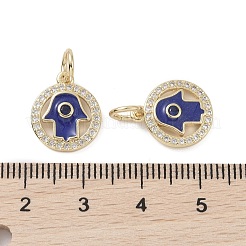 Micro de latón dorado allanan colgantes cúbicos del zirconia&nbsp;KK-L209-078G-04