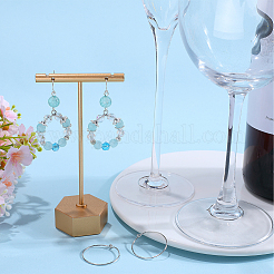 3 пара сережек-колец из стерлингового серебра с родиевым покрытием&nbsp;STER-BBC0006-48B-P