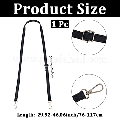 1 шт. регулируемых ремней для сумки из искусственной кожи черного цвета&nbsp;AJEW-CL0002-19P