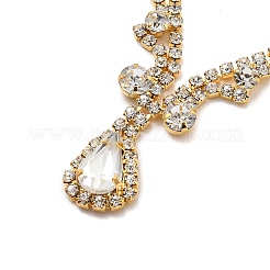 Haarkette aus Legierung mit Strass&nbsp;LS-OHAR-M044-01G