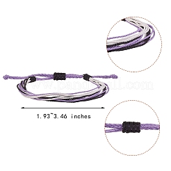 Armbandset aus gewachster Polyesterkordel&nbsp;BJEW-SW00031
