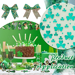 Полиэстеровые сетчатые ткани ко дню святого патрика&nbsp;DIY-WH0622-230A