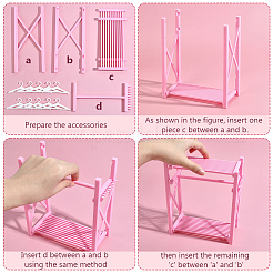 Mini-Kleiderschrank aus Kunststoff mit Kleiderbügel&nbsp;DOLL-WH0007-14A