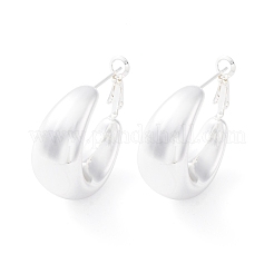 Orecchini a cerchio a goccia in acciaio inossidabile 304 per donna&nbsp;EJEW-A125-30S