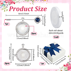 Kit per la realizzazione di spille da bavero con strass in lega di zinco&nbsp;JEWB-NB0001-31B