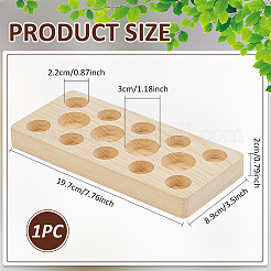 Présentoir de rangement pour bouteilles à roulettes en bois à 14 fente pour huiles essentielles&nbsp;ODIS-WH0331-07