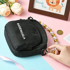 Verlängerungsketten für Taschen aus Kunststoff mit Kunstperlen&nbsp;FIND-CJ00004