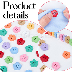 50 pz 10 colori bottoni in plastica a 4 fori&nbsp;FIND-CY0001-04