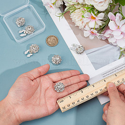 6 шт. запонки из сплава со стразами&nbsp;BUTT-MA0001-11