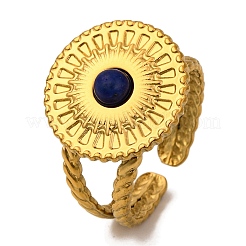 Кольца из натурального смешанного камня&nbsp;RJEW-Q822-34G