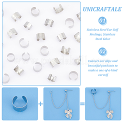 120 шт. 4 стиля фурнитуры для ушей из нержавеющей стали 304&nbsp;STAS-UN0056-32