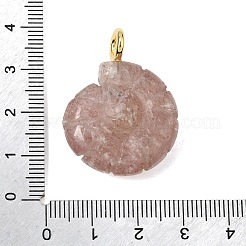 Anhänger aus natürlichem Erdbeerquarz&nbsp;G-C282-01L