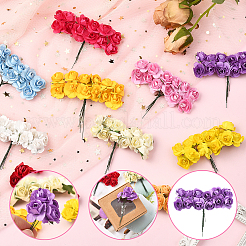 120шт. 10-х цветная бумага искусственная роза&nbsp;DIY-SP0005-83