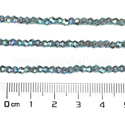 Прозрачные стеклянные бусины гальваническим пряди&nbsp;LS-EGLA-A039-T2mm-UA12