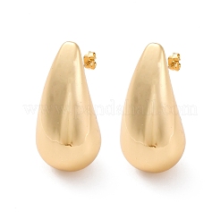 Orecchini a bottone a goccia in acciaio inossidabile 304 per donna&nbsp;EJEW-A125-06G