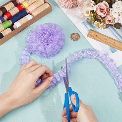 1 шт. двухслойная плиссированная кружевная лента&nbsp;OCOR-BC0007-97C