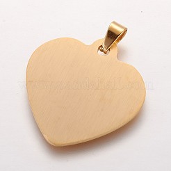 Pendentifs vierges estampés en acier inoxydable 304 avec placage ionique (IP)&nbsp;STAS-F200-05G