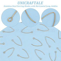 50 шт. ионное покрытие (IP) крючки для сережек из нержавеющей стали 304&nbsp;STAS-UN0058-58