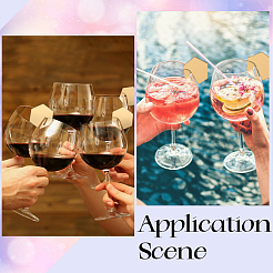 Подвески из акрилового зеркала для бокалов&nbsp;AJEW-SC0002-53C-01